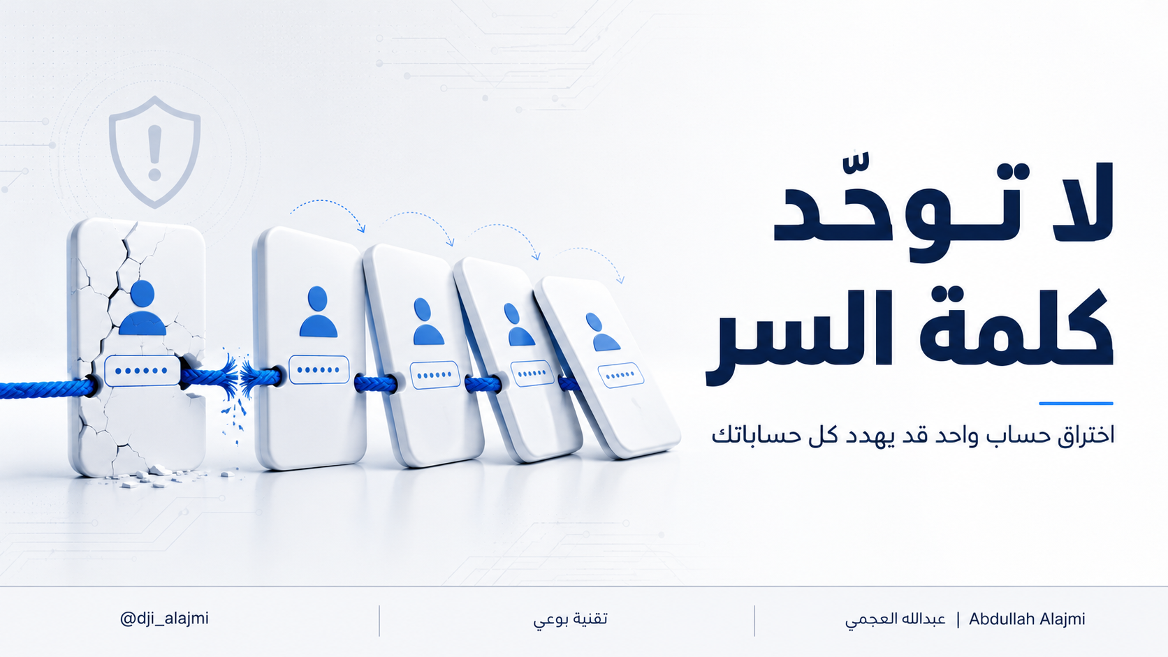 اختراق حساب واحد يؤدي إلى تعرّض الحسابات الأخرى للخطر عند تكرار كلمة السر.